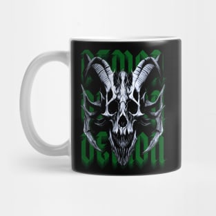 Green Demon Skull Mug